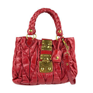 Miu Miu handbag shoulder bag red leather